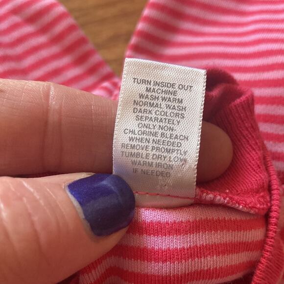 Land’s End Pink Striped Baby Girl Jammies, Size 6 Months - Picture 7 of 7